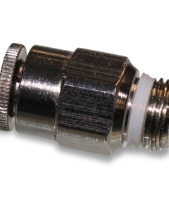Screw-in screw union, straight, 6/4-1/8" nickel-plated brass